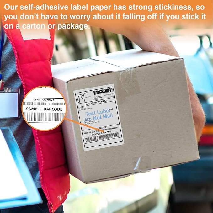 FungLam 4"x6" Direct Thermal Shipping Labels, Perforated and Strong Adhesive - Image 3