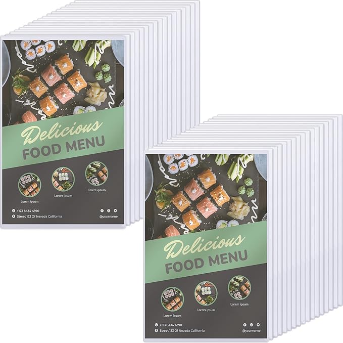 Henoyso 50 Pcs 11" x 17" Rigid Print Protectors, Heavy Duty Hard Plastic Sheet by Henoyso