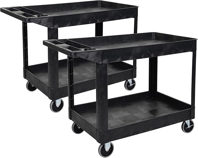 Tubstr Extra Large Two-Shelf Utility Cart by StandSteady
