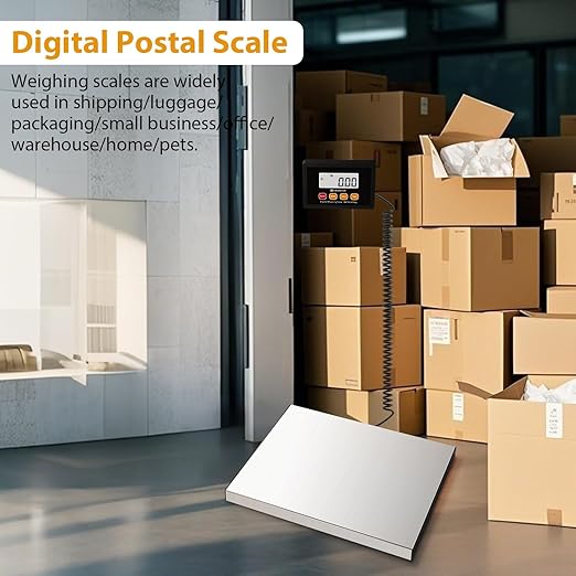 Digital Postal Scale, 440lb x 10g Accuracy Shipping Scale, Stainless Steel - Image 6