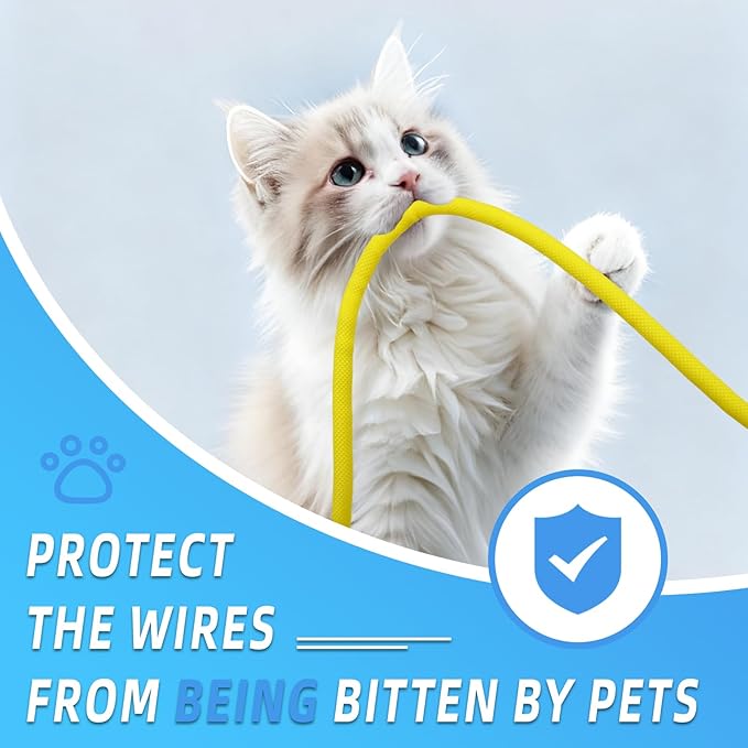 Automotive Wire Loom Tubing, Split Braided Cord Protectors from Pets No Chew - Image 5