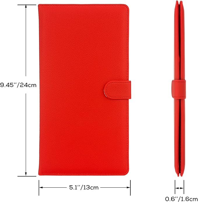 Car Registration and Insurance Holder, Leather Magnetic Shut Vehicle Glove Box - Image 4