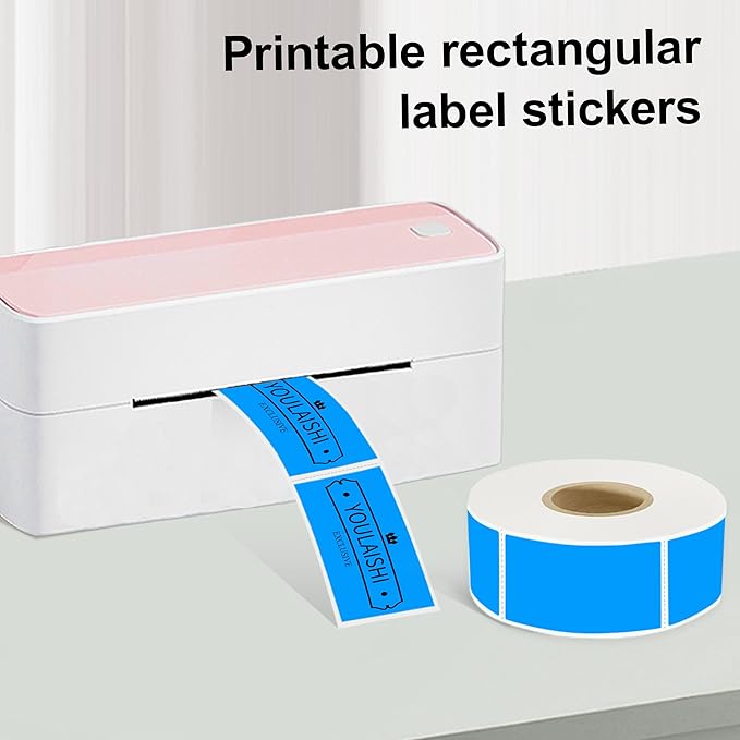1x2 inch Label Stickers Roll for Thermal Printer 500PCS Colored Removable - Image 2