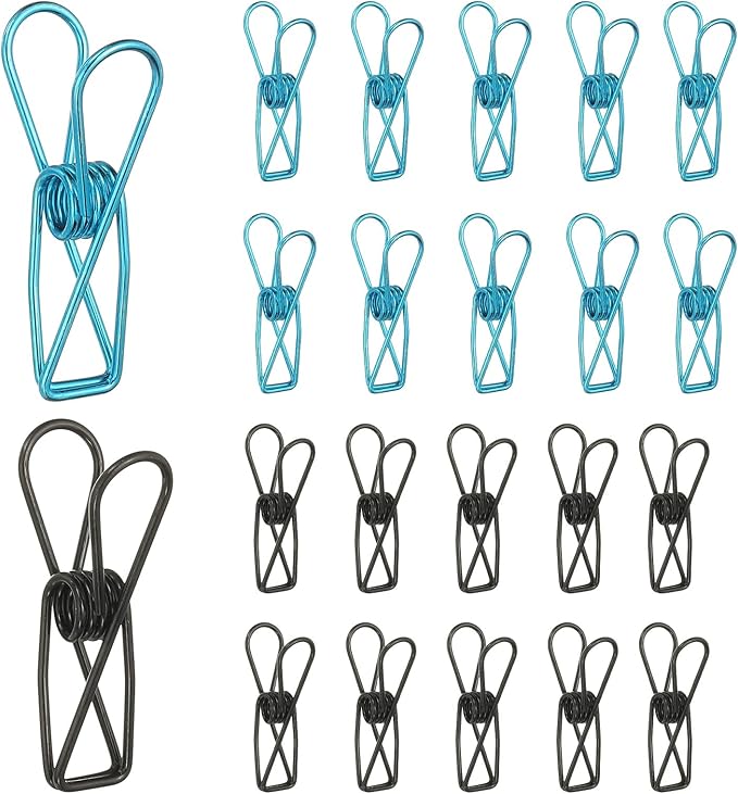 PATIKIL 50Pcs Paper Office Binder Clips, 1.26" Small Metal Wire Hollow Out by PATIKIL