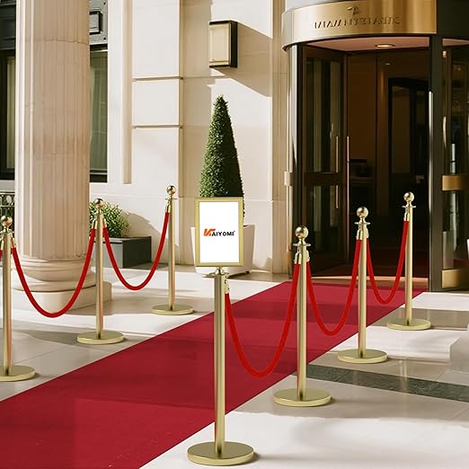 kaiyomi 8Pcs Stanchions Posts Velvet Ropes - Image 7
