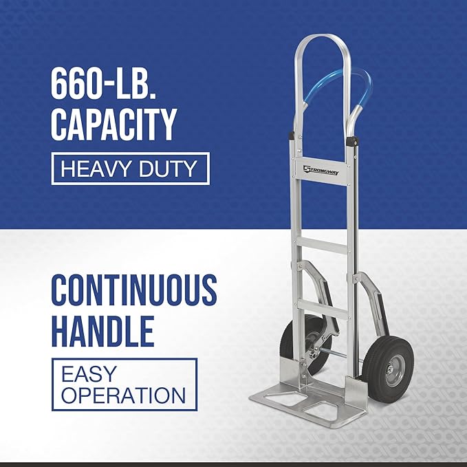 Strongway Continuous Handle Aluminum Hand Truck/Stair Skid Moving Dolly - Image 2
