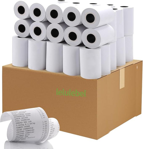 2 1/4 x 50 Thermal Receipt Paper Rolls, POS Cash Register Paper Rolls, BPA Free by lelulebel