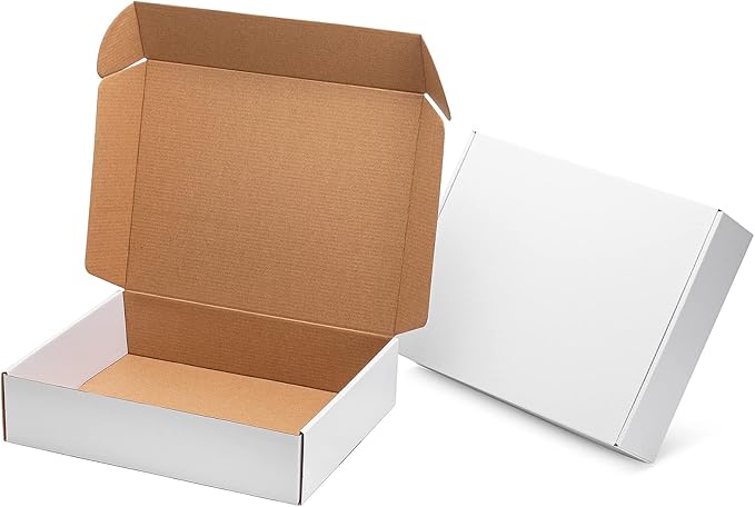 Mcfleet 13x10x3 White Shipping Boxes by Mcfleet