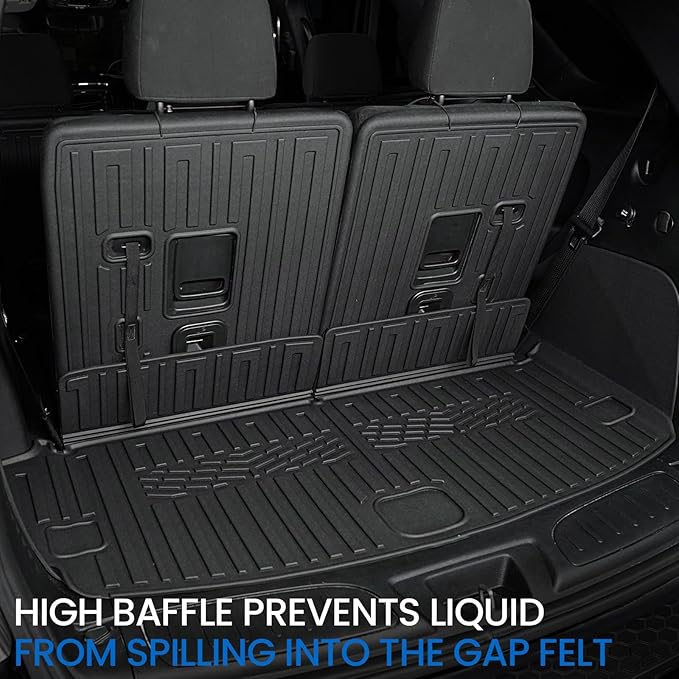 Cargo Mat Backrest Mats for 2016-2025 2026 Dodge Durango 6/7 Seats Car Mat - Image 7