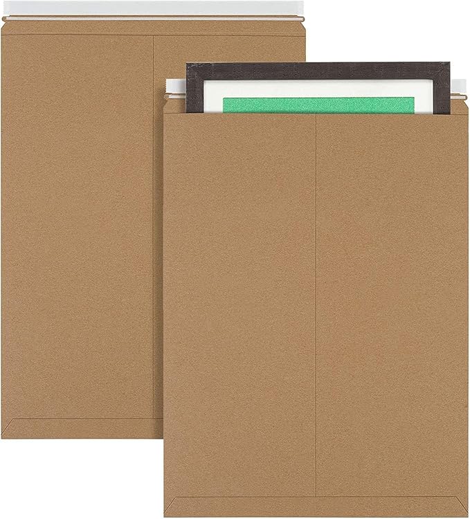 Natural Brown Kraft Rigid Mailers, 18 x 24 Inches. Pack of 5 Paperboard by APQSupply%C2%AE