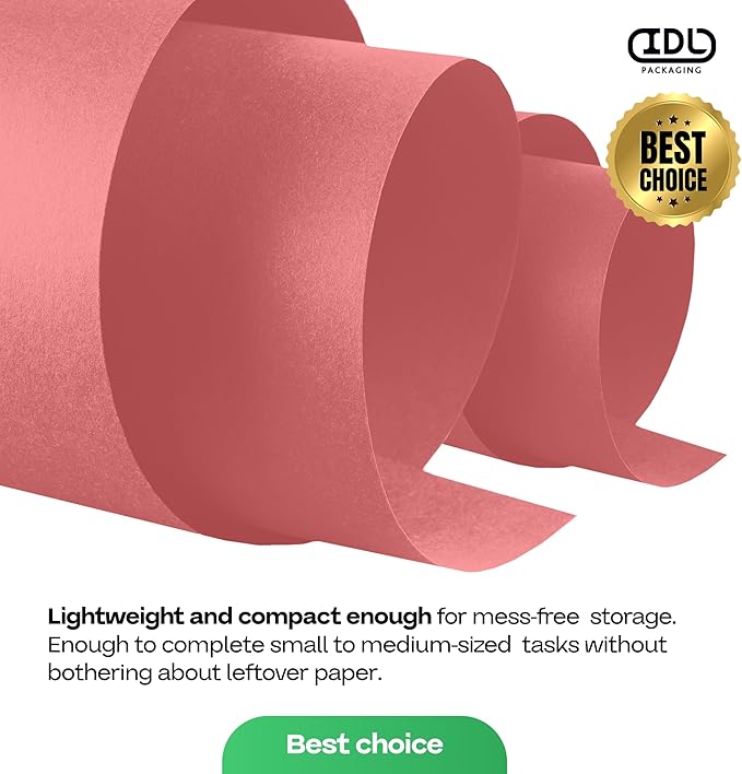 12" x 1200" Pink Kraft Paper Roll - Image 7