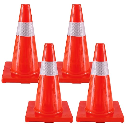 Traffic Safety Cones 18 Inch 4 Pack by JadeButterfly