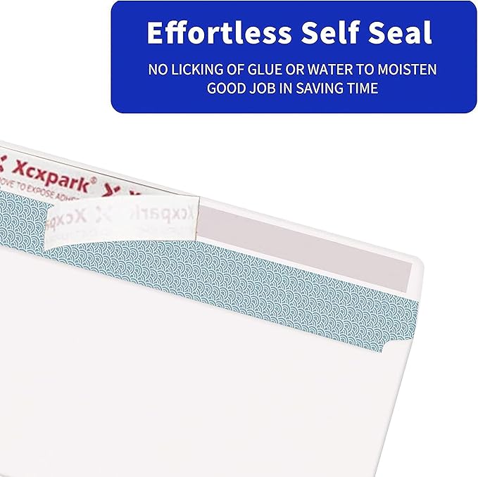 250 PCS #10 White Self Seal Kraft 4-1/8 x 9-1/2 inches Security Envelopes - Image 5