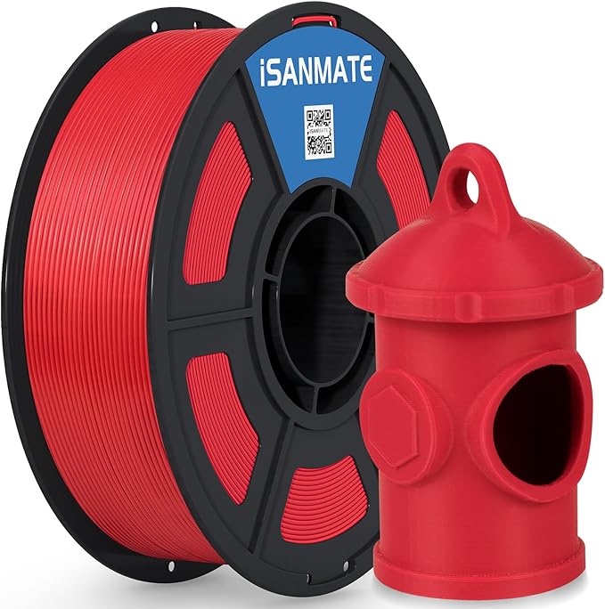 iSANMATE ASA Filament 1.75mm Red 1KG, UV & Weather Resistant 3D Printer by iSANMATE