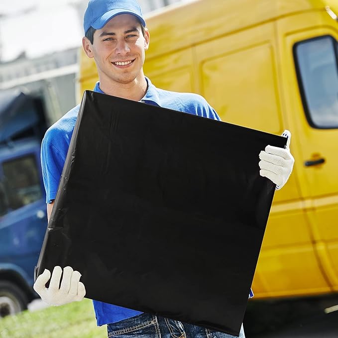 METRONIC Large Poly Mailers 24x24" 600PC Black, Strong Adhensive Shipping Bags - Image 8