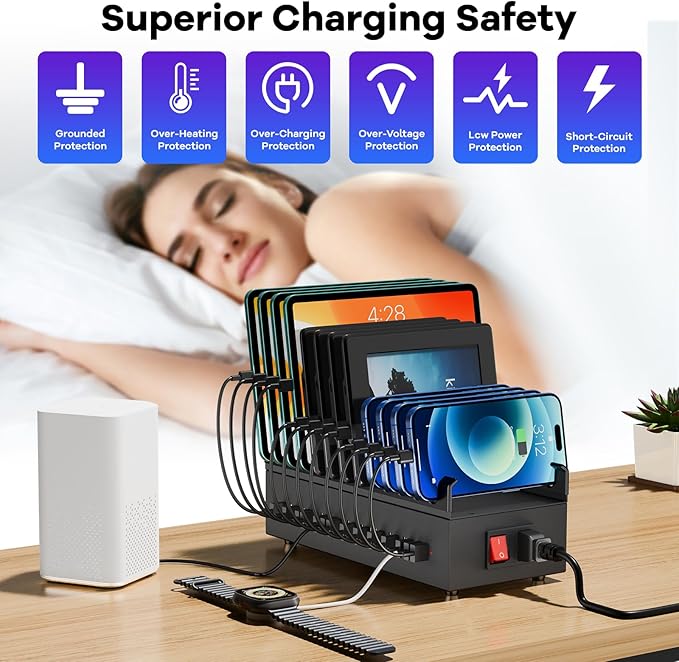 USB Charger Block, 300W 22 Port USB Charging Station - Image 5