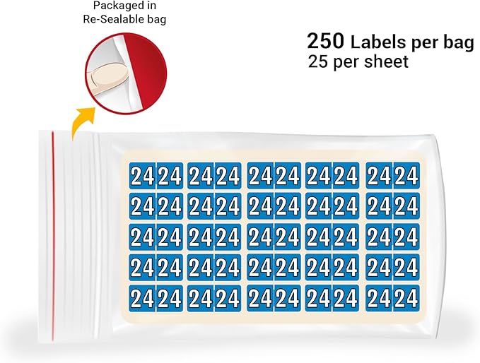 2024 MINI Year Labels, Doctor Stuff 2024 Chart Stickers, Colwell Jewel Tone - Image 3