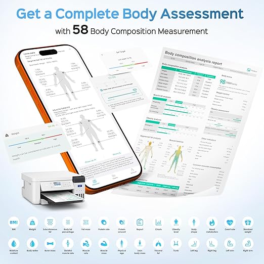 CLORIS Digital Smart Scale for Body Weight Fat BMI Muscle Mass 28 Body - Image 6