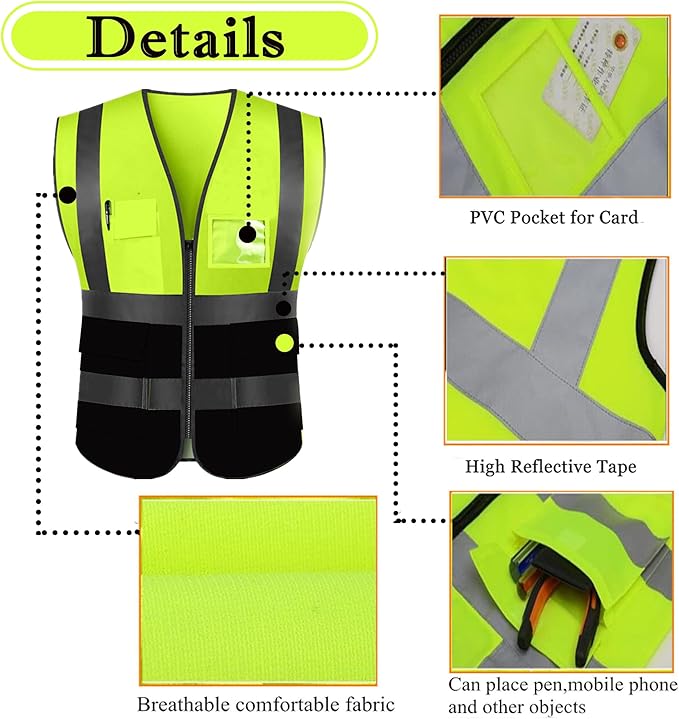 Personalized High Reflective Safety Vest Custom Hi Vis Safety Vest Men Women - Image 4