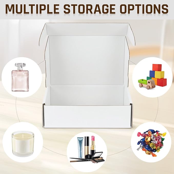 100-Pcs White Small Shipping Boxes - Image 7