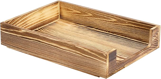 BTSKY 1PC Vintage Wood Letter Tray by BTSKY