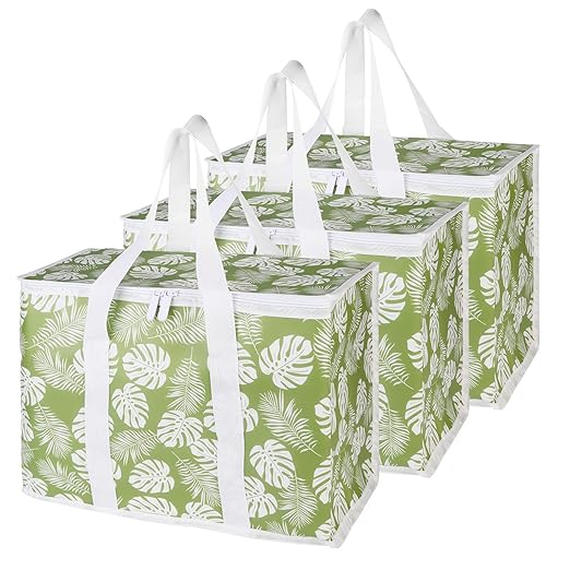 Bodaon 3-Pack Insulated Reusable Grocery Shopping Bags, X-Large Picnic Cooler by Bodaon