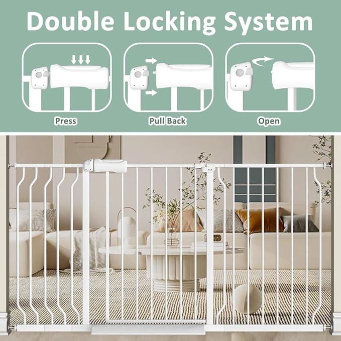 TSAYAWA Narrow Baby gate Baby Safety Gate 24.02-29Inch Auto Close Child Gates - Image 4