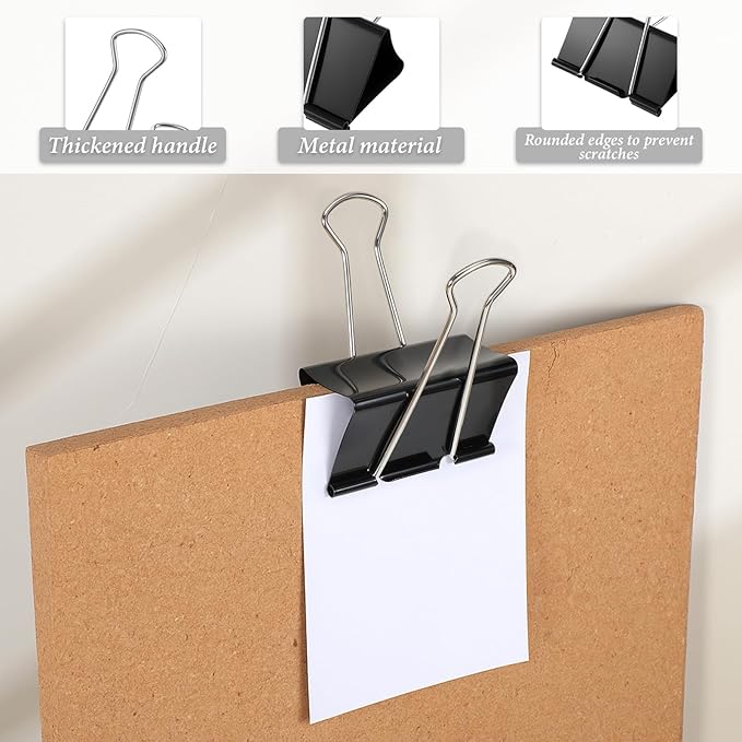 24 Pack Extra Large Binder Clips Jumbo Binder Clips 3 inch, Heavy Duty Paper - Image 4