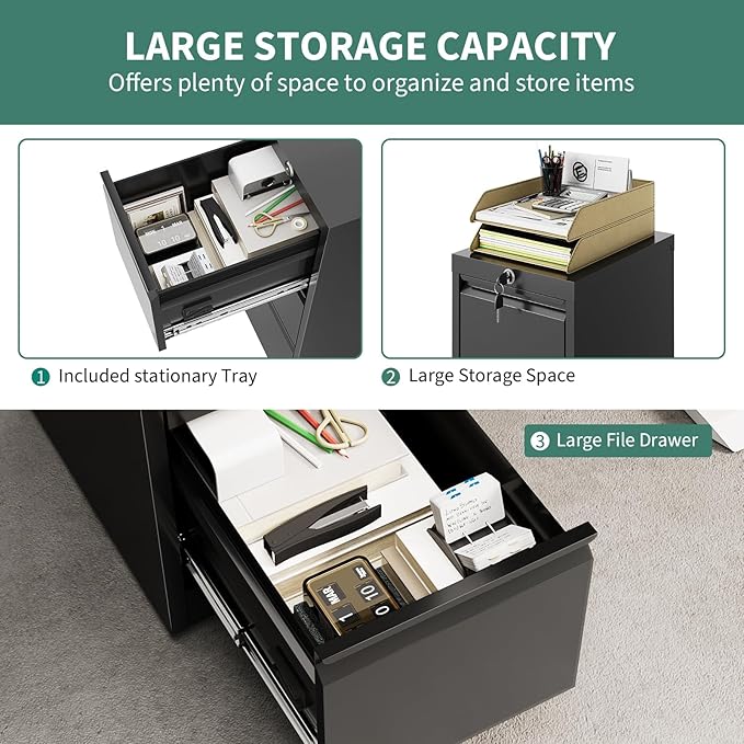 4 Drawer Metal File Cabinet - Image 5