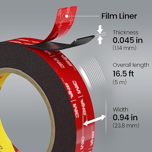 Double Sided Heavy Duty Tape, Made of 3M VHB Tape, 16.5 FT × 0.94 in Mounting - Image 2