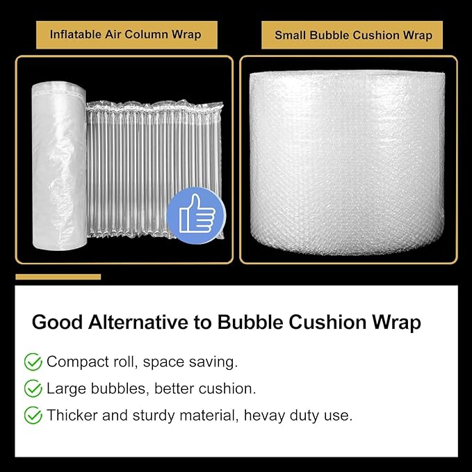 Large Bubble Cushioning Wrap for Packing, 15.75''*328' Inflatable Air Pillows - Image 4