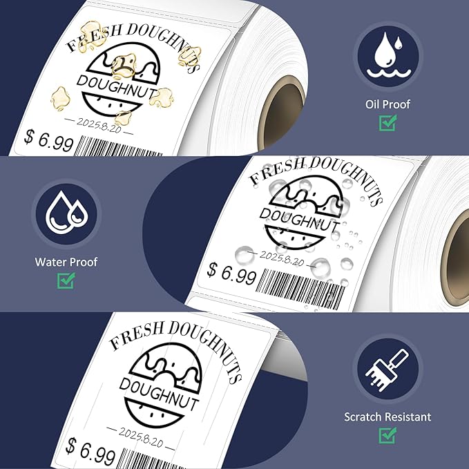 L LIKED 2" x 2" Direct Square Thermal Labels, Perforated QR Code and Barcode - Image 5