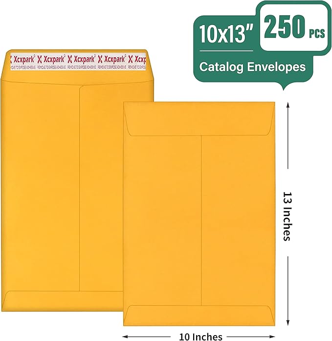 250 PCS 10x13 inches Security Catalog Envelopes Printable Self Seal Envelopes - Image 2