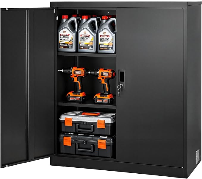 VEVOR Metal Storage Cabinet, 41.7 in Steel Garage Cabinet by VEVOR