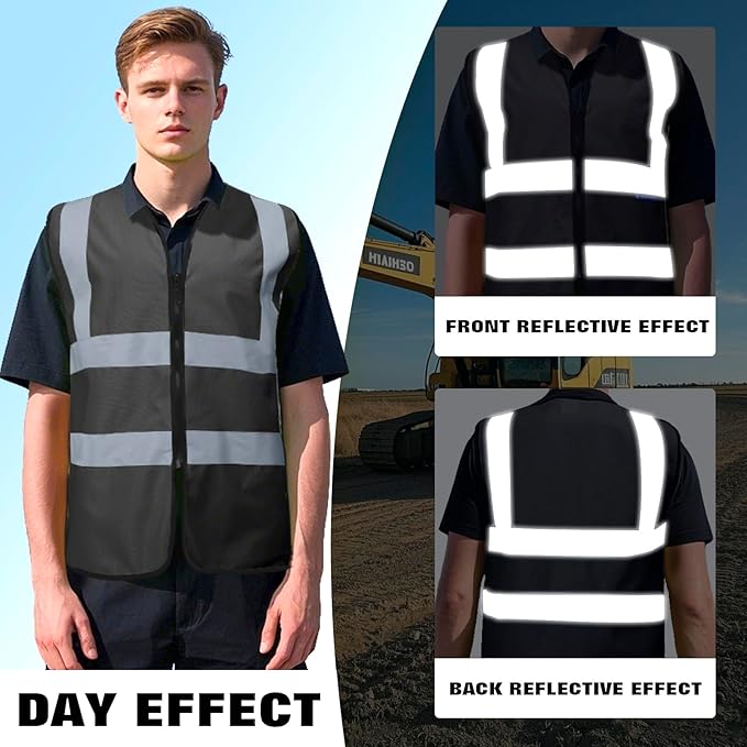 BeautyWill Custom Logo Safety Vest S, 4XL Personalized Safety Vest High - Image 2