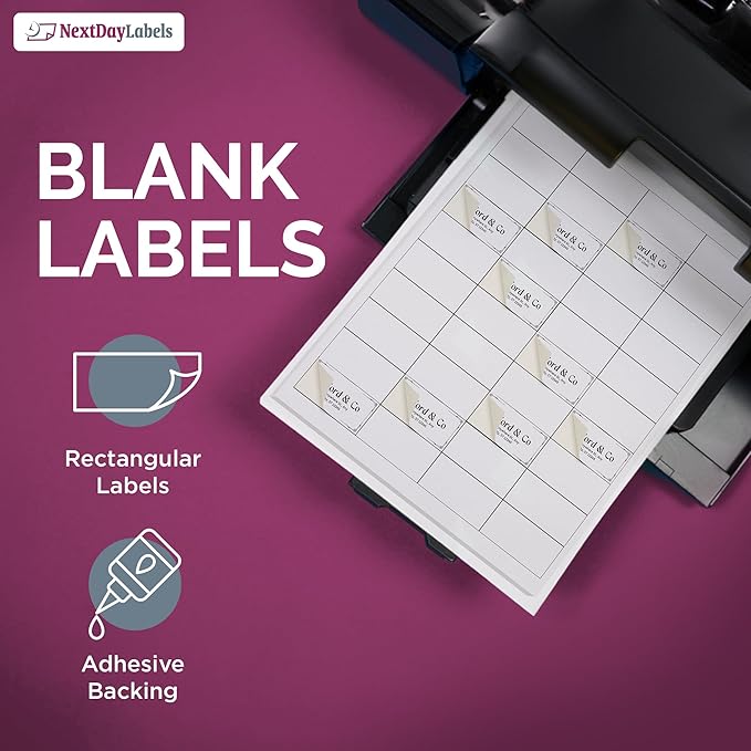 NextDayLabels – 2" x 1" Rectangular Sticker Labels - Image 3