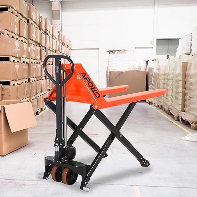 APOLLO Manual Scissor Pallet Jack High Lift Hand Truck 2200lbs Capacity 45" - Image 7