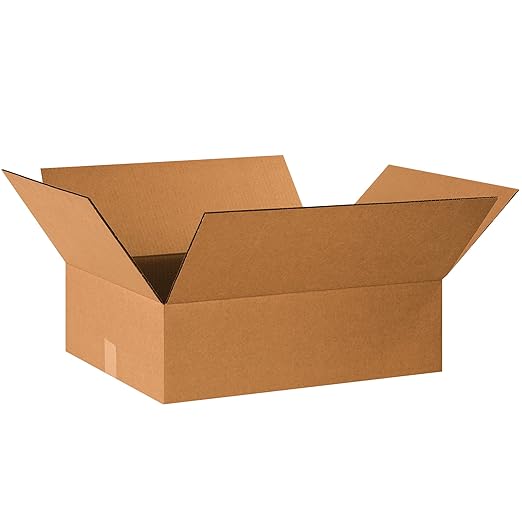 TAPE LOGIC 20x16x6 Flat Corrugated Boxes, 20L x 16W x 6H, Storage Box by TapeLogic