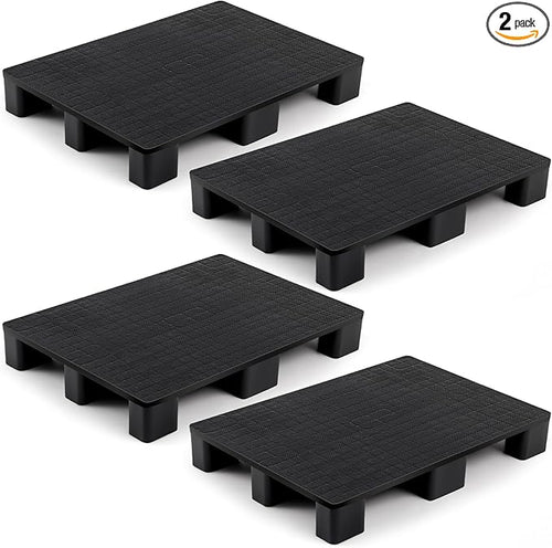 2 Pcs Plastic Pallet for Basement Storage Easy Stack Lightweight Floor Pallet by Vercraft