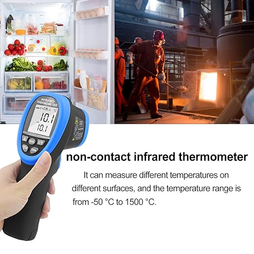 High Temp Infrared Thermometer -58℉~2732℉ Industrial Pyrometer 30:1 Digital IR - Image 9