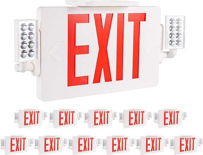 Gruenlich LED Combo Exit Sign, Emergency Light by GRUENLICH