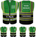 5 Pack Custom Safety Vest Customized Logo Mesh Vest Class 2 High Visibility by BeautyWill
