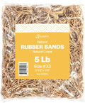 Rubber Bands Size 33, Bulk Pack of 5lb Tan Rubber Bands, Made In USA by BilinnyGreetingCards