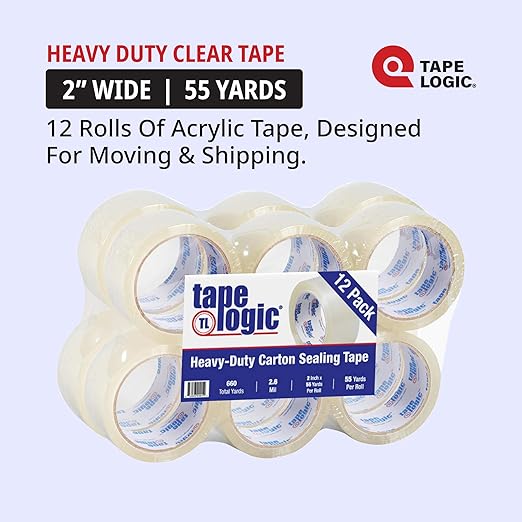 Tape Logic 2" x 55 yds Acrylic Packing Tape 2.6 Mil, & Office, Supplies - Image 2