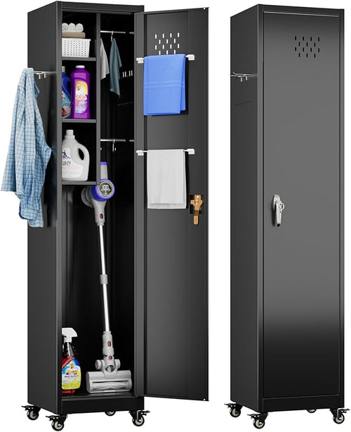 15.75 in Wide Garage Storage Cabinet, Metal Storage Cabinet by GLADIW