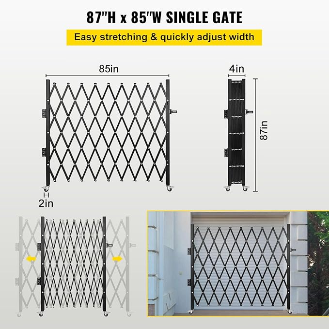 VEVOR Folding Security Door, Steel Scissor Gate - Image 3
