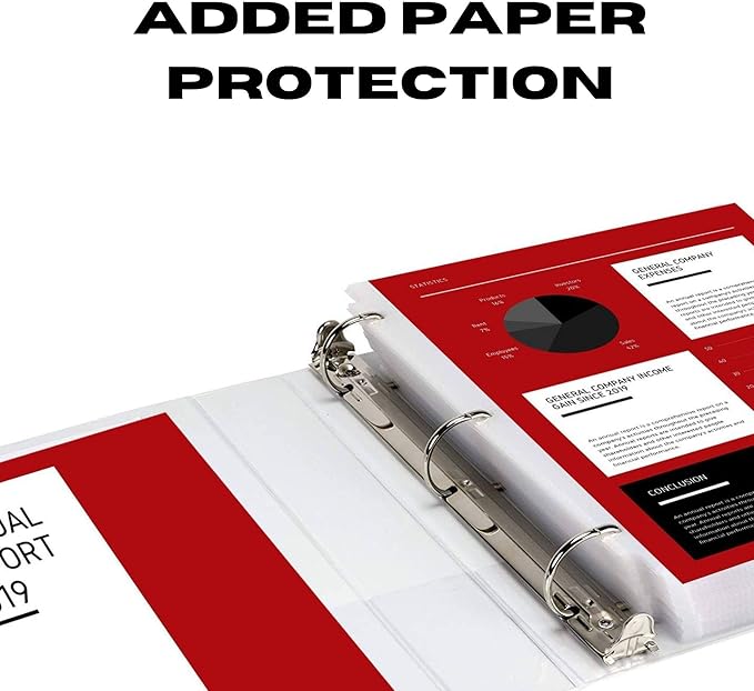 3 Ring Binders, 3 Inch Angle D-Rings, 4 Pack - Image 5