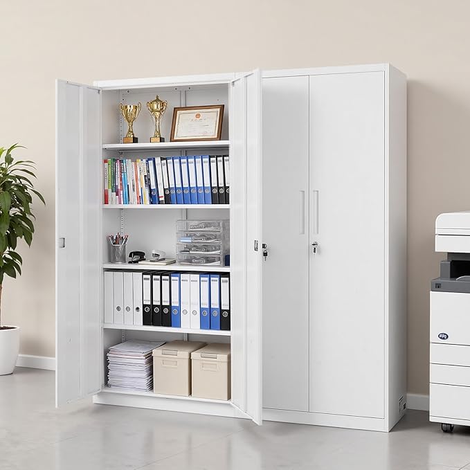 VEVOR Metal Storage Cabinet, Lockable Steel Garage Cabinet - Image 2
