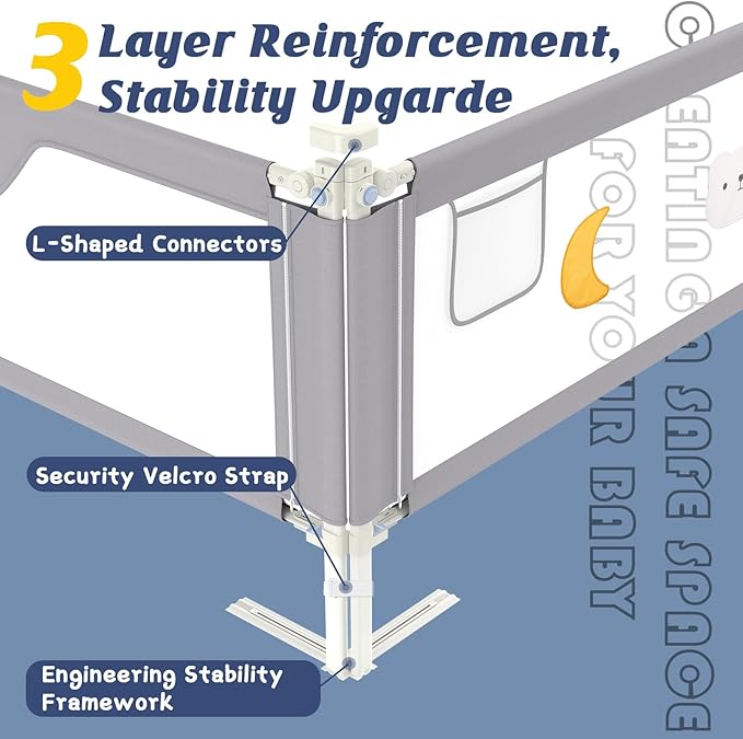 3-Piece Bed Rail for Toddlers - Image 8