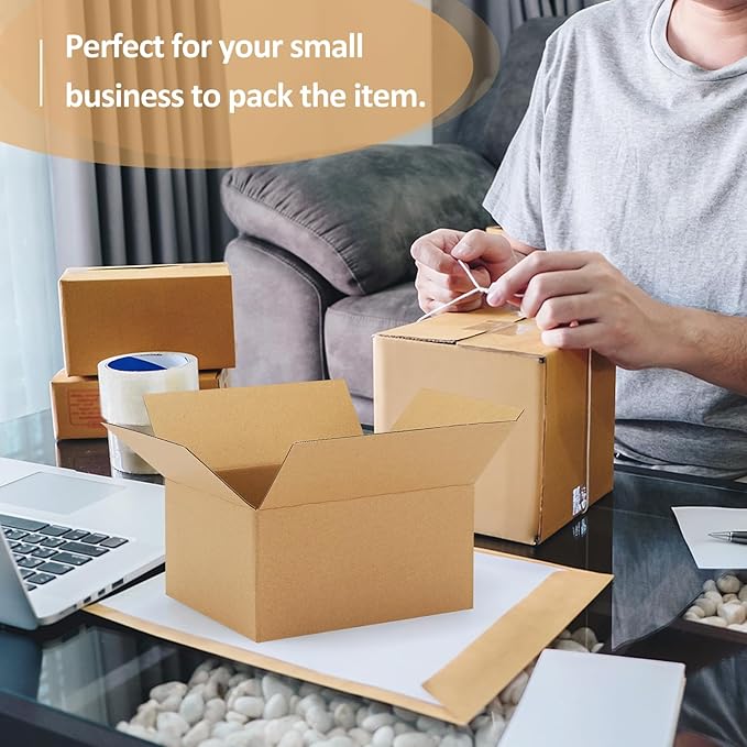 Eupako 8x6x4-Small-Shipping-Boxes-30-Pack-Brown-Corrugated-Box-Mailers - Image 6